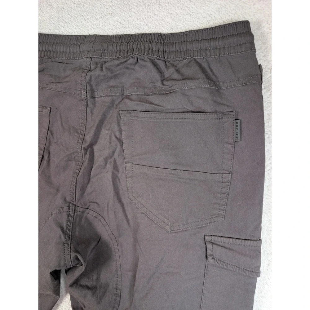 Projek Raw Mens XL Charcoal Gray Cargo Jogger Pants Tapered Stretch